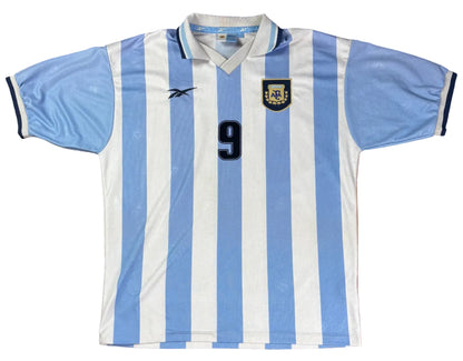 Argentina 1999 Home Reebok Football Shirt Extra Large Bastituta 9