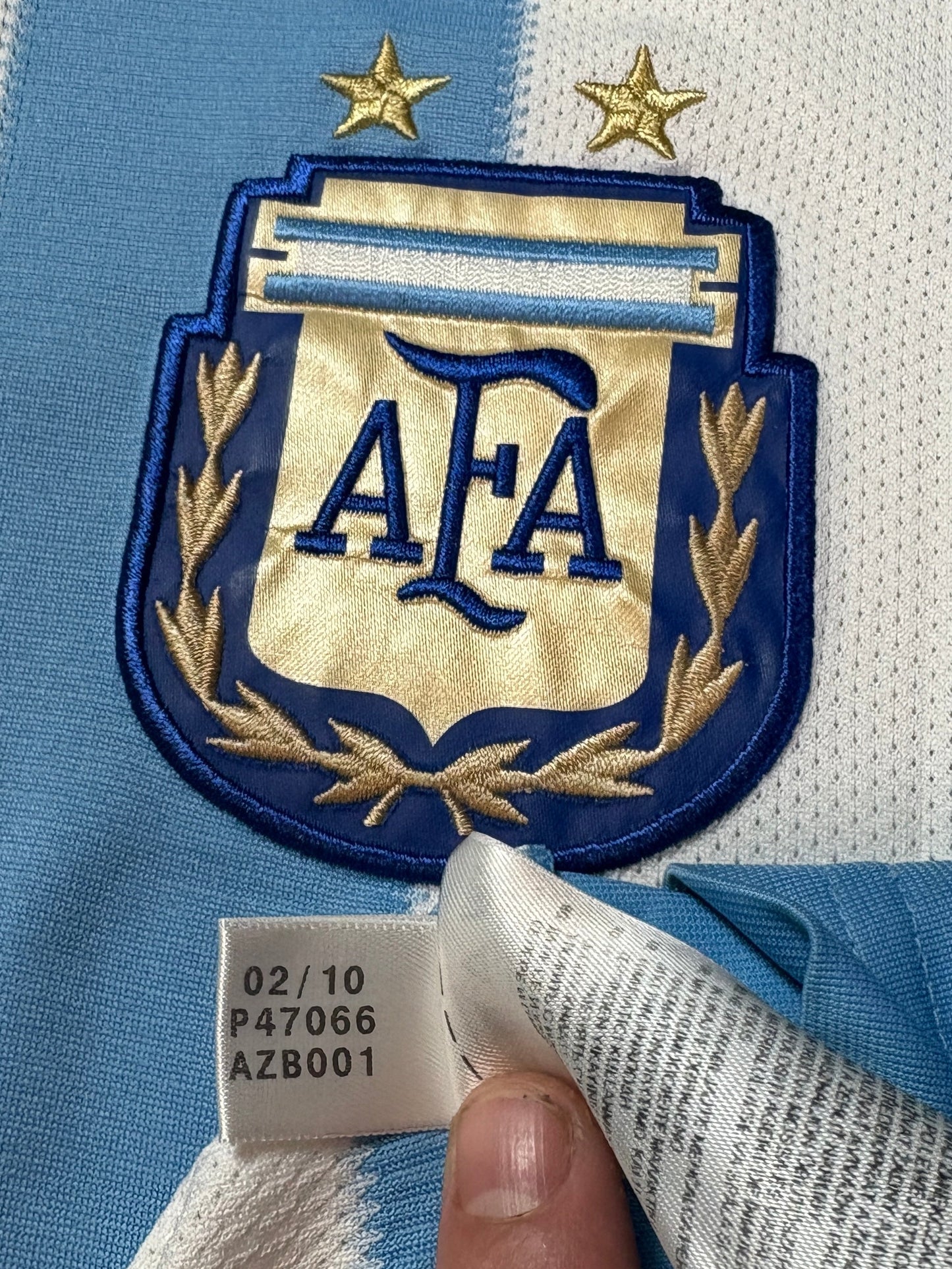 Argentina 2010 Home Adidas Football Shirt Medium Tevez 11