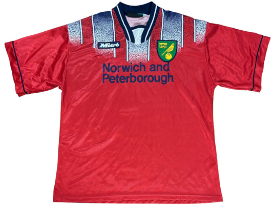 Norwich 1996/97 Home Mitre Football Shirt Large