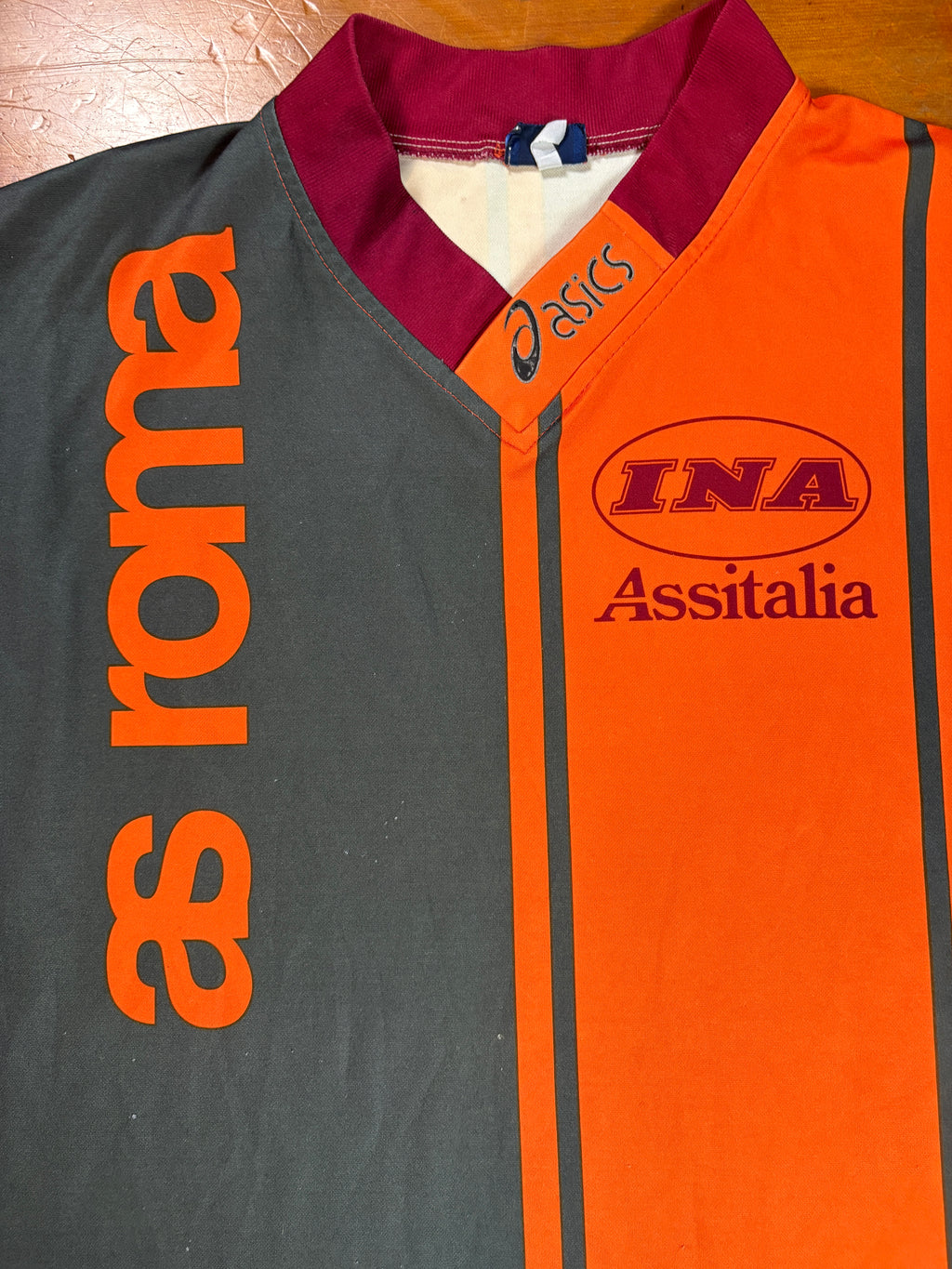 As Roma 1996/97 Training Asics Football Shirt Extra Large