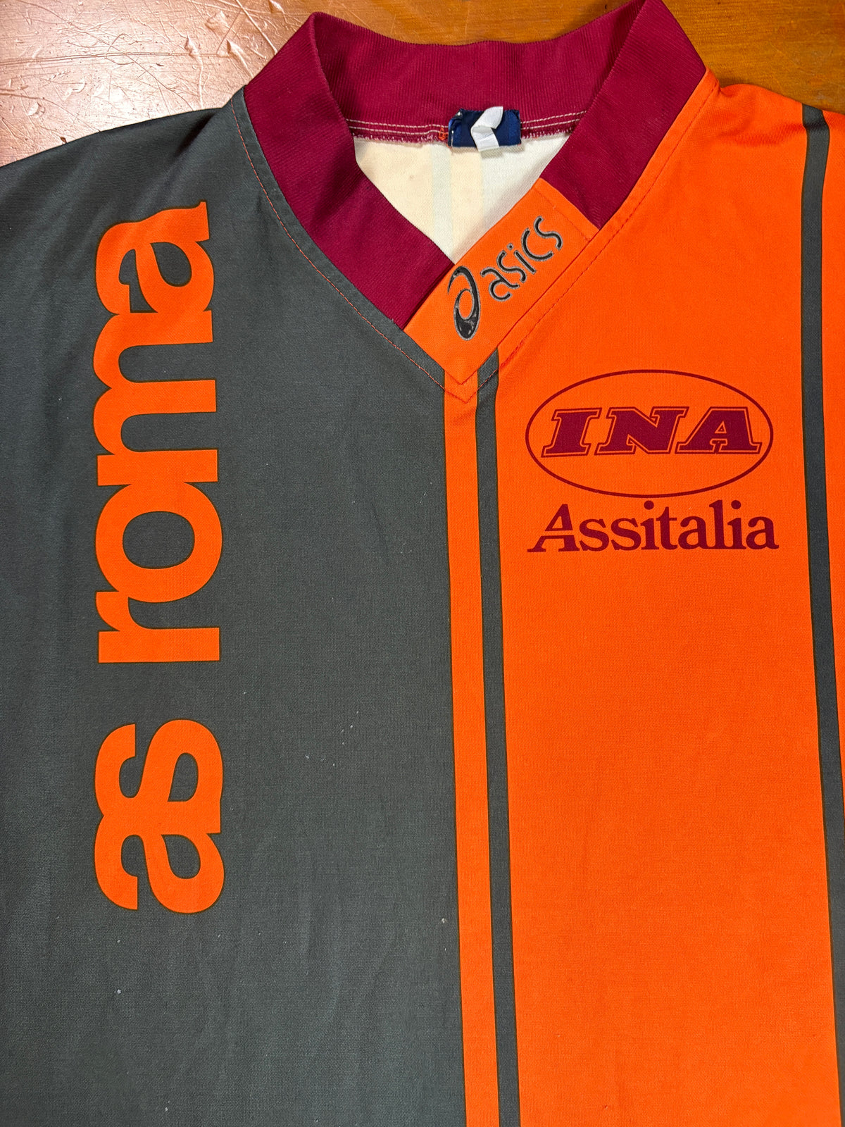 As Roma 1996/97 Training Asics Football Shirt Extra Large