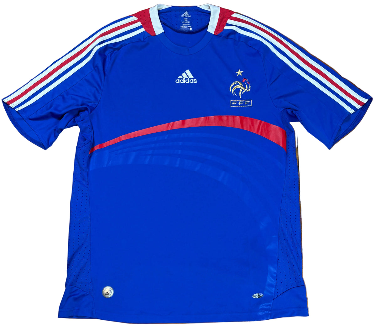 France 2008 Home Adidas Football Shirt Large