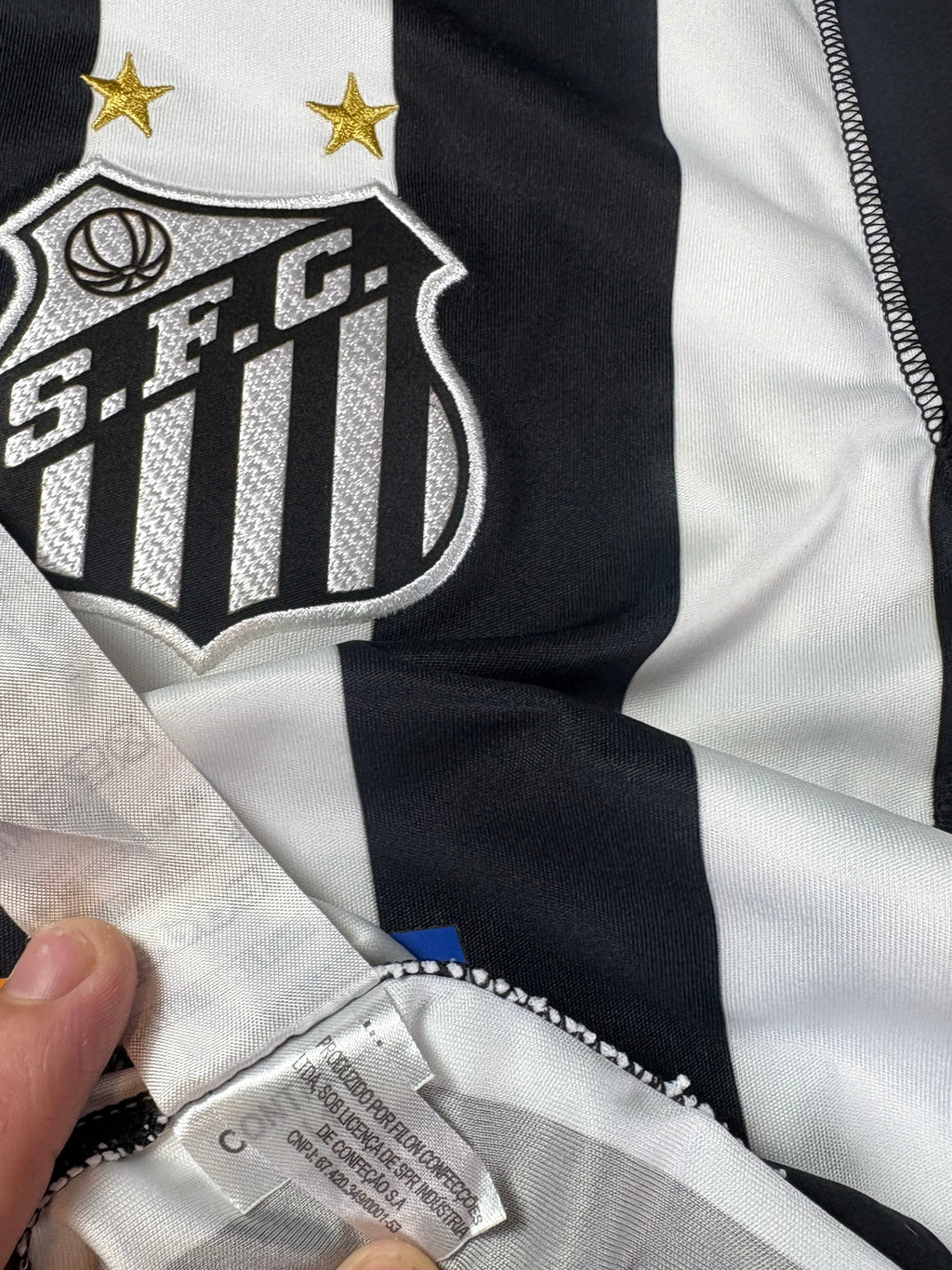 Santos 2017 Away Kappa Football Shirt Medium 2 (Luiz Felipe)