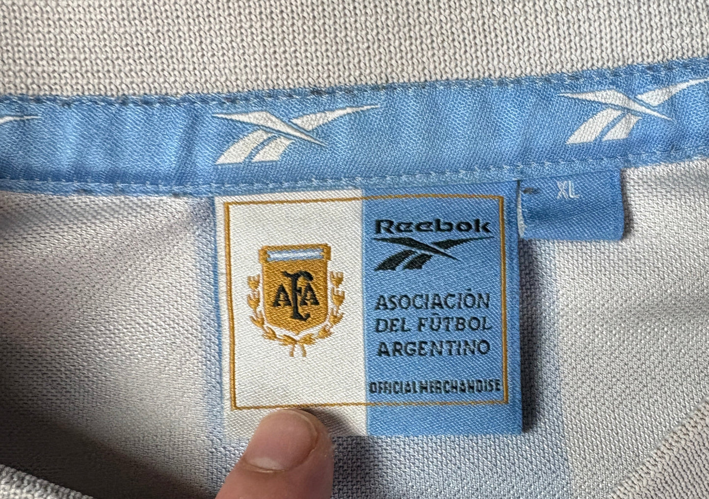 Argentina 1999 Home Reebok Football Shirt Extra Large Bastituta 9