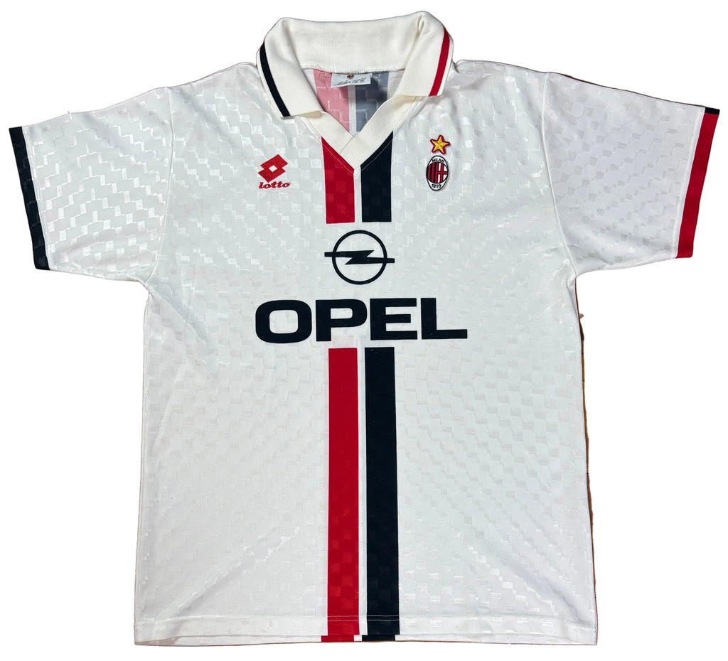 Ac Milan 1996/97 Away Lotto Football Shirt Extra Large 9 Weah