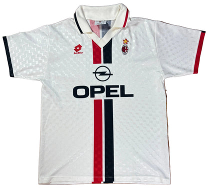 Ac Milan 1996/97 Away Lotto Football Shirt Extra Large 9 Weah