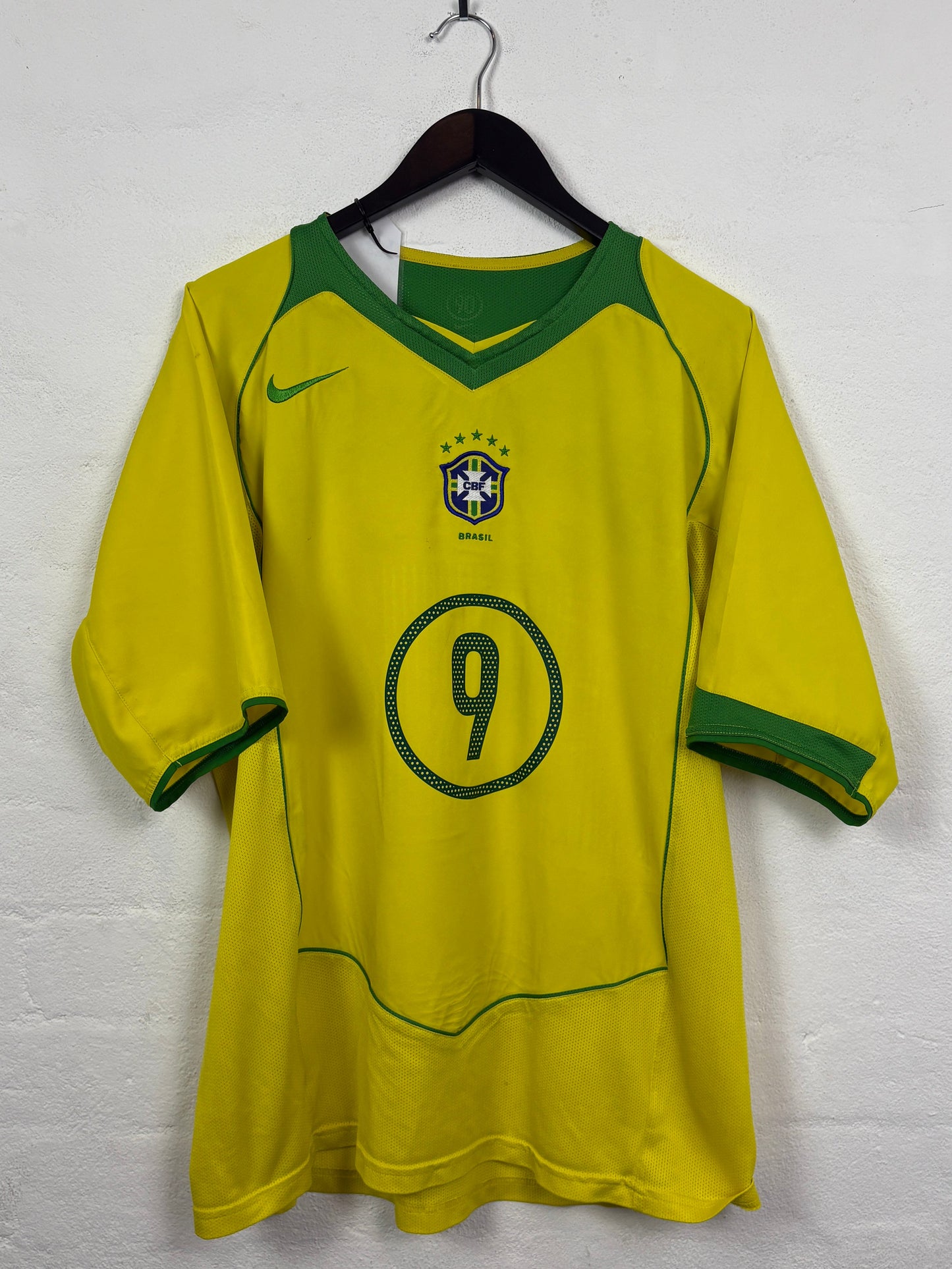 Brazil 2004 Home Football Shirt L Ronaldo 9