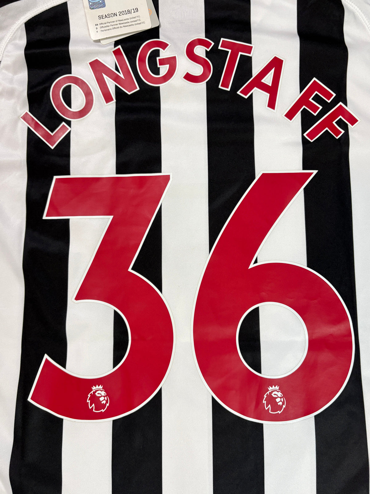 Newcastle United 2018/19 Home Puma Football Shirt Medium Longstaff 36
