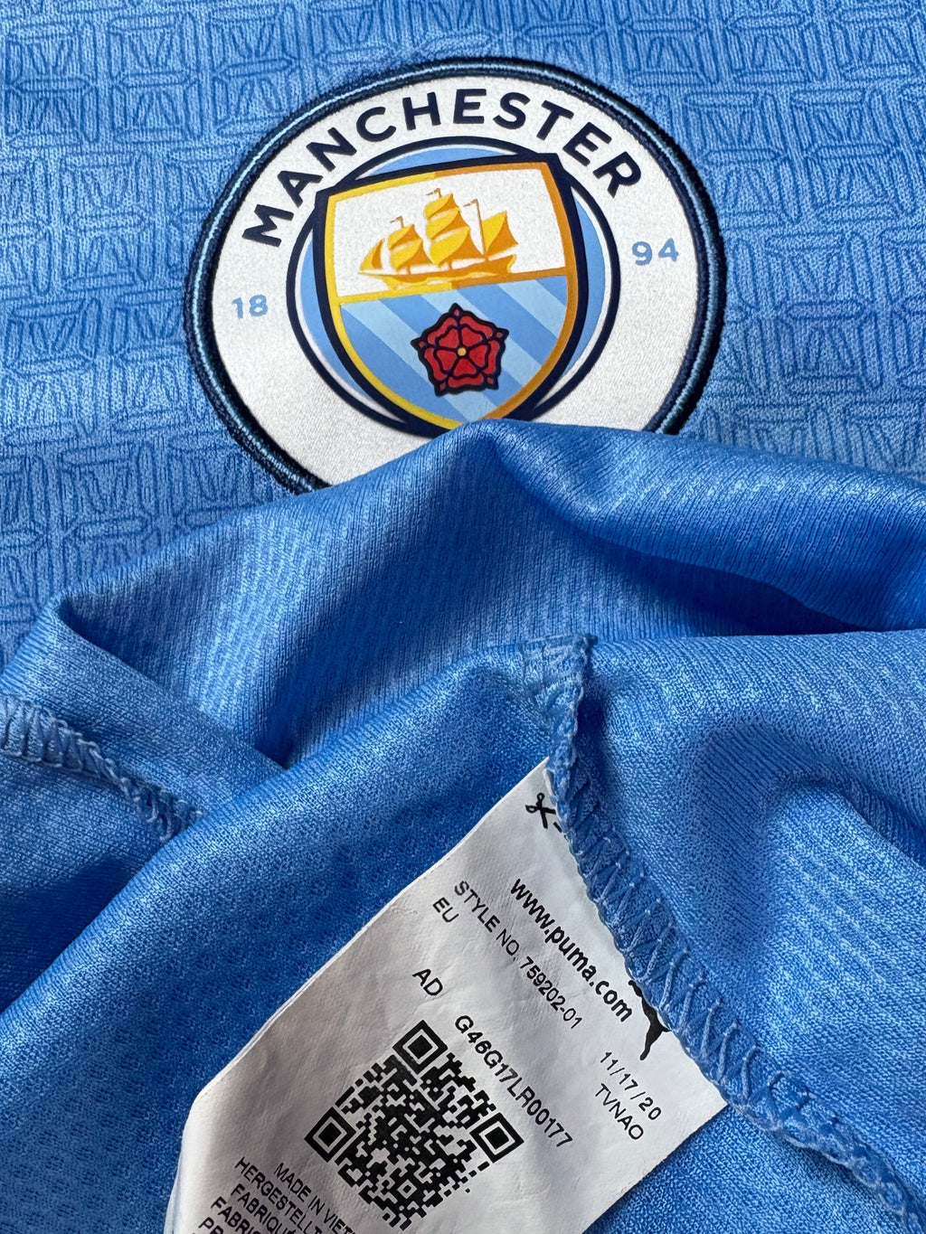 Manchester City 2021/22 Home Puma Football Shirt XXL