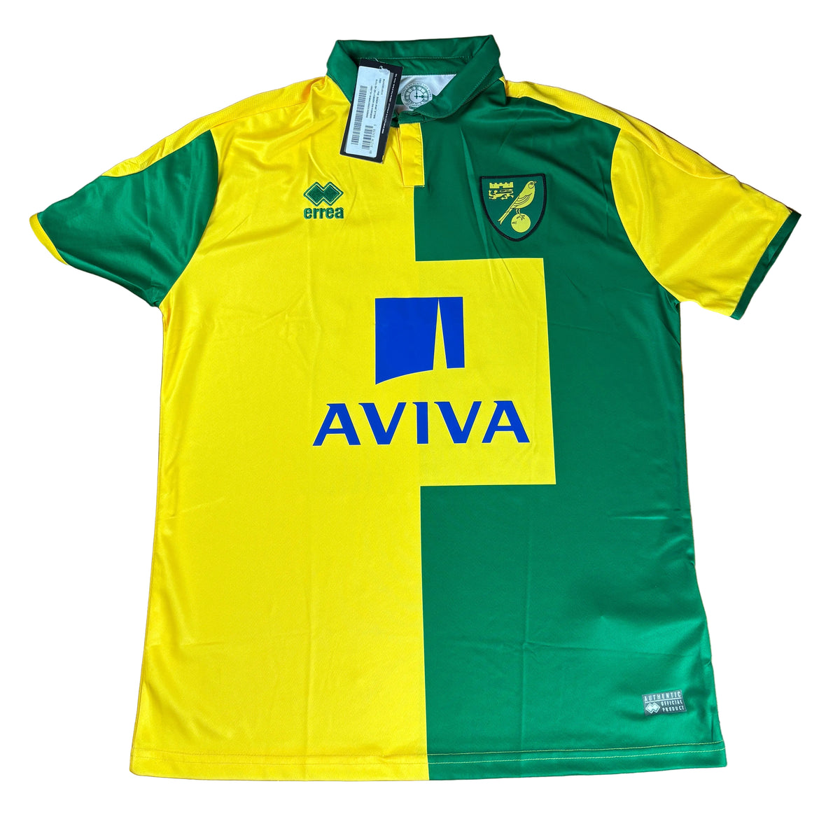 Norwich 2015/16 Home Errea Football Shirt Extra Large Redmond 22