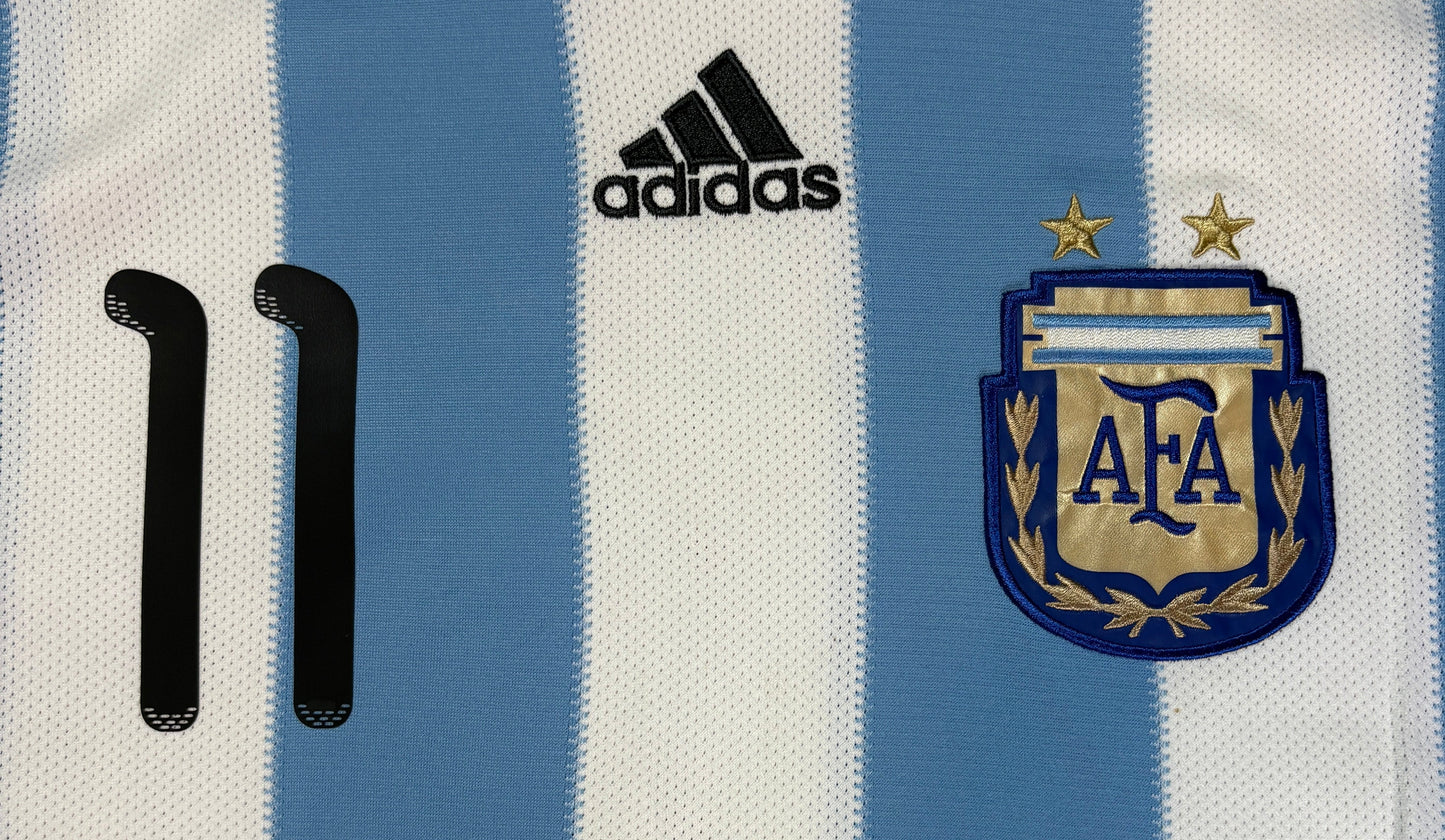 Argentina 2010 Home Adidas Football Shirt Medium Tevez 11