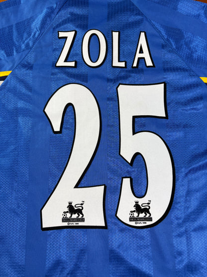Chelsea 1998/99 Home Umbro Football Shirt Large Zola 25