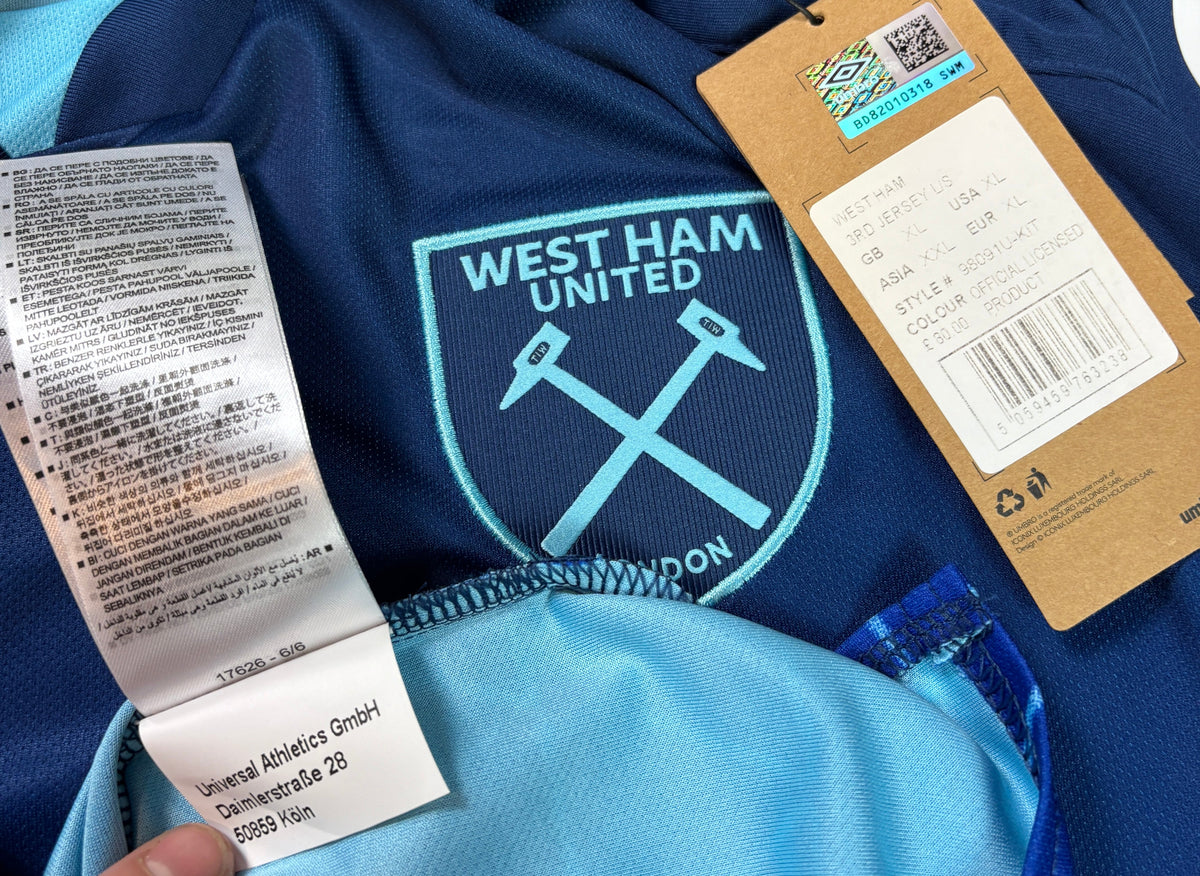 West Ham 2023/24 Third Umbro Football Shirt XXL Kudus 14