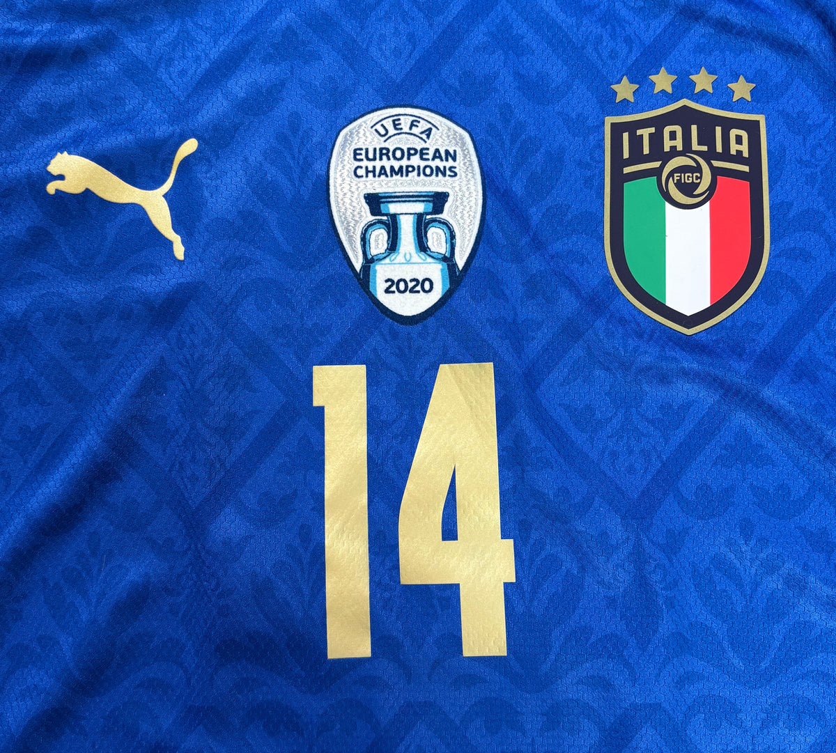Italy 2020 Home Puma Football Shirt Medium Chiesa 14