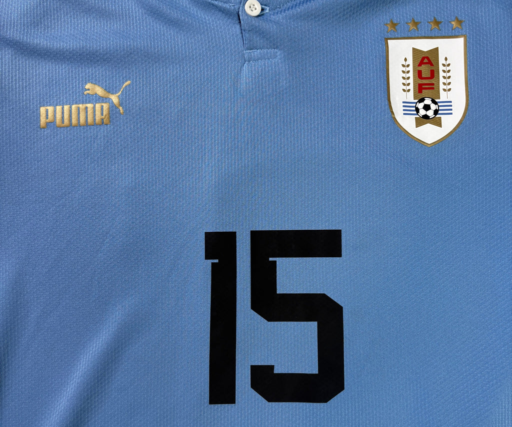 Uruguay 2022 Home Puma Football Shirt Medium Valverde 15