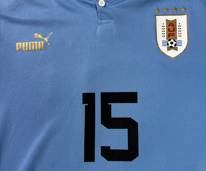 Uruguay 2022 Home Puma Football Shirt Medium Valverde 15