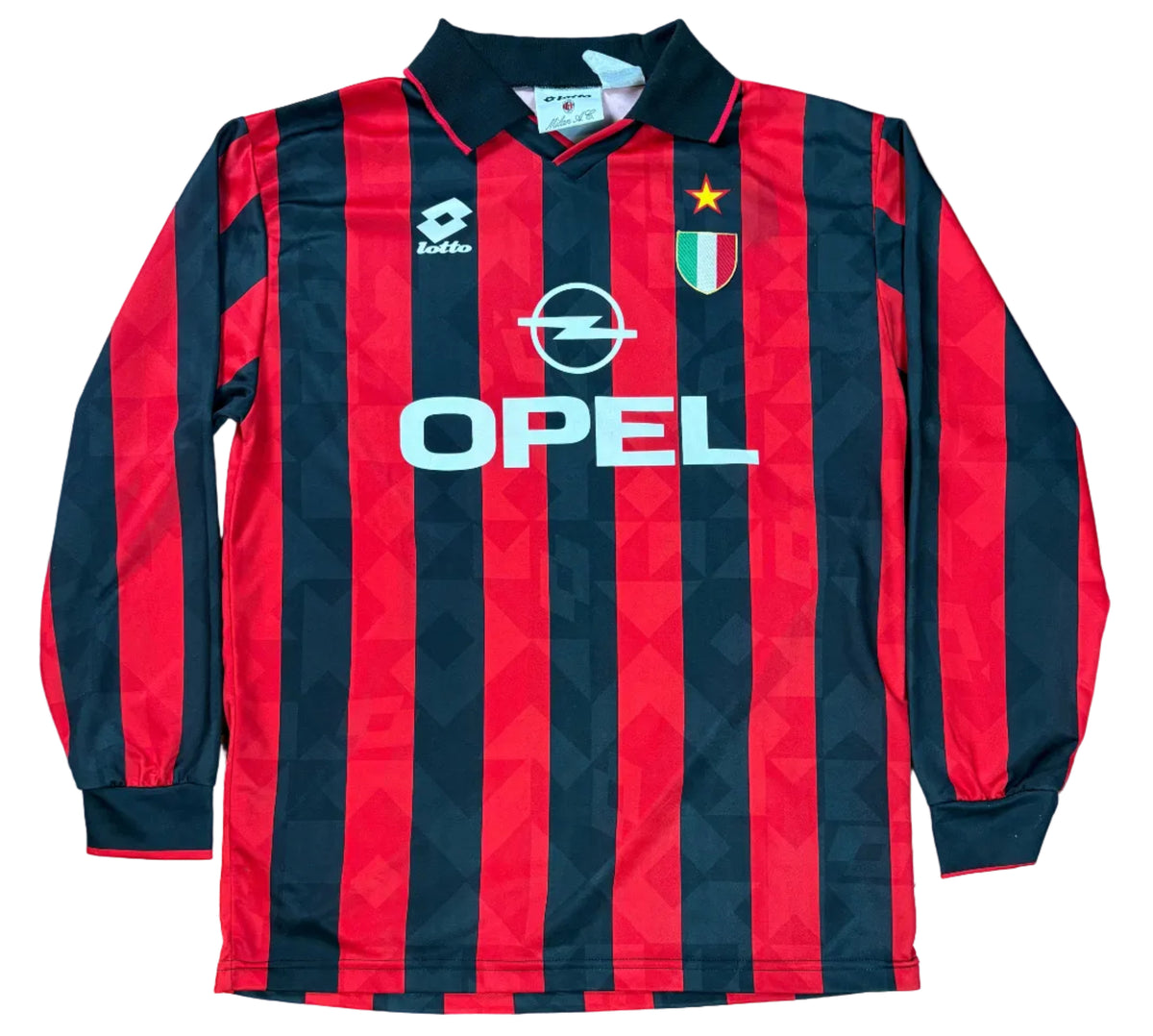Ac Milan 1994/95 Home Lotto Football Shirt Large Long Sleeve