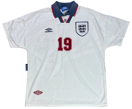 England 1994 Home Umbro Football Shirt Large Gascoine 19