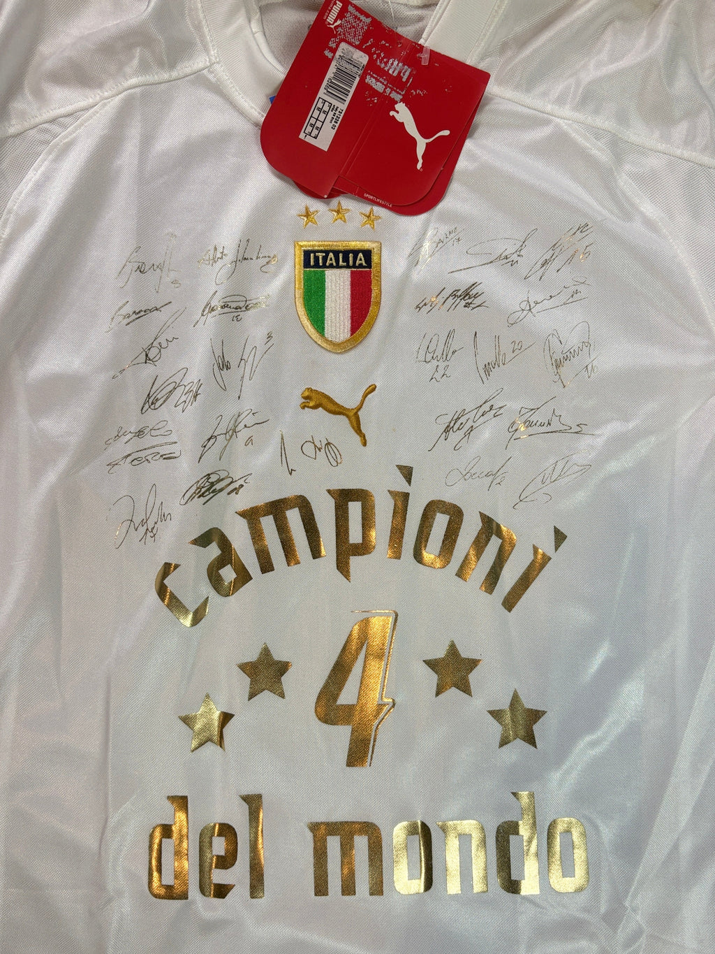 Italy 2006 Away Championship Puma Football Shirt Medium