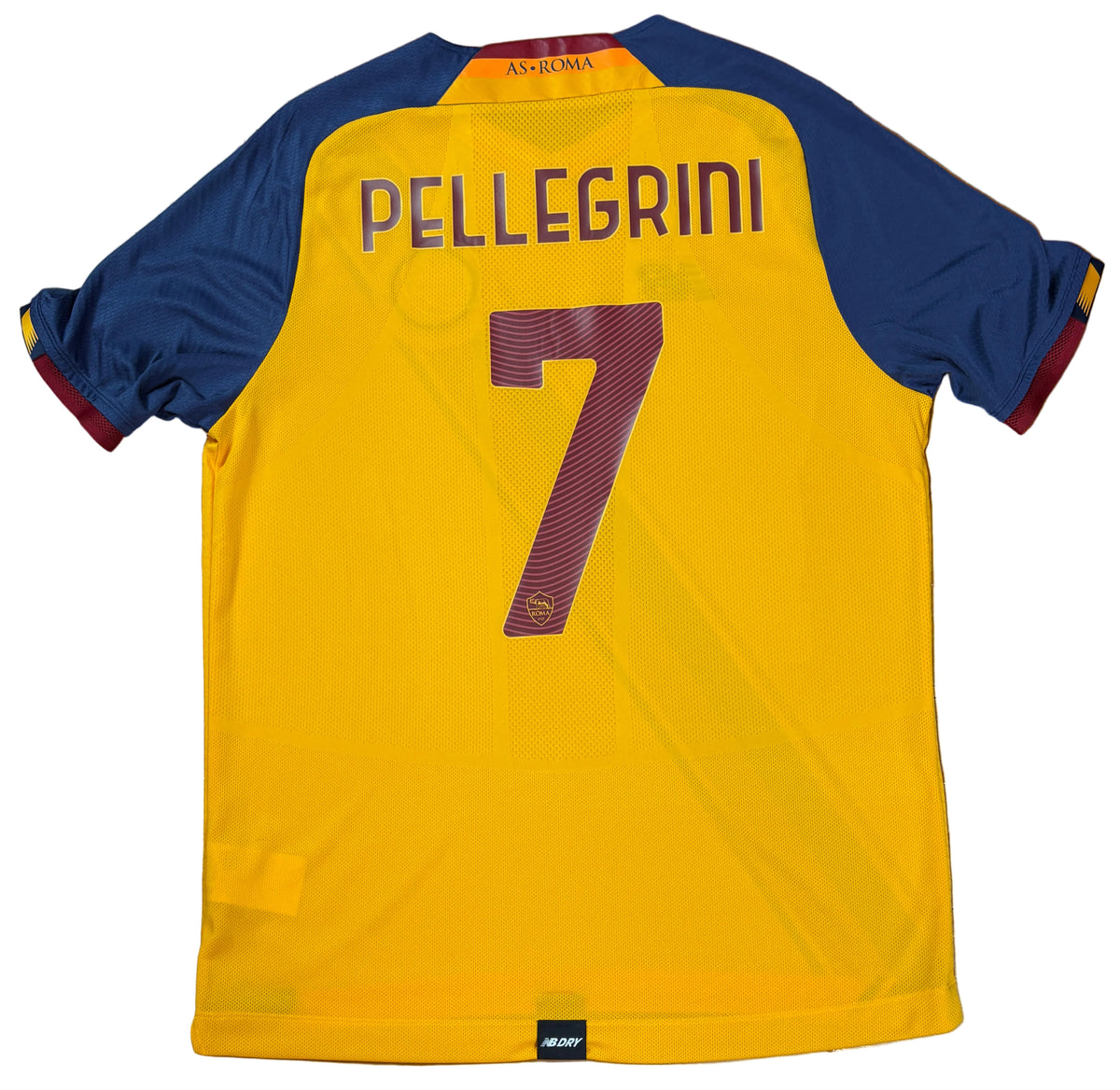 As Roma 2021/22 Third New Balance Football Shirt Large Pellegrini 7