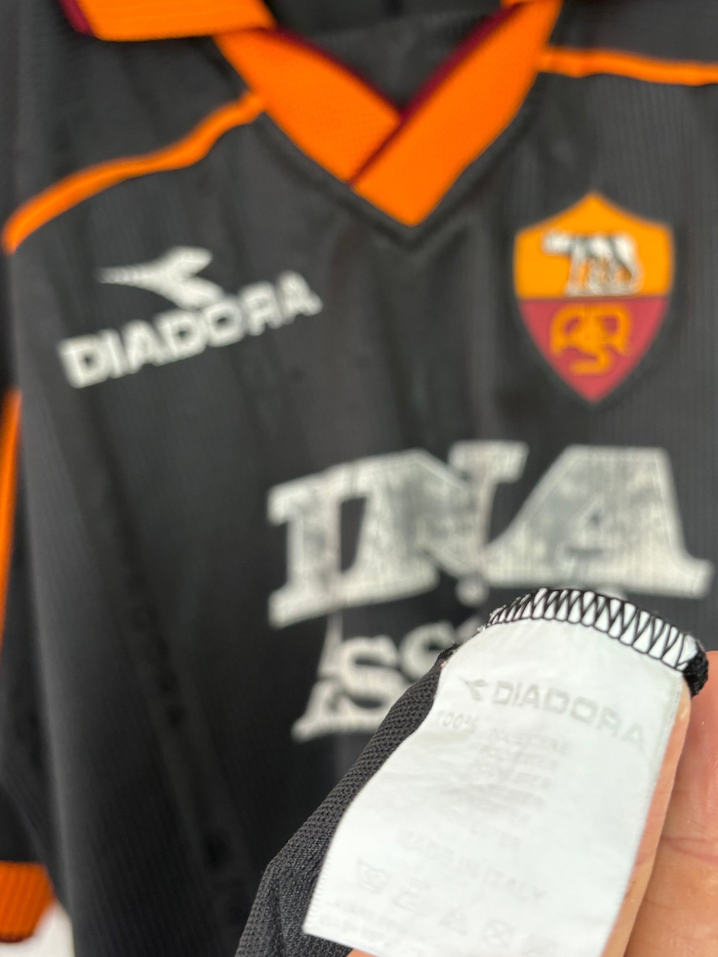 Roma 1999/00 Third Diodora Football Shirt Extra Large