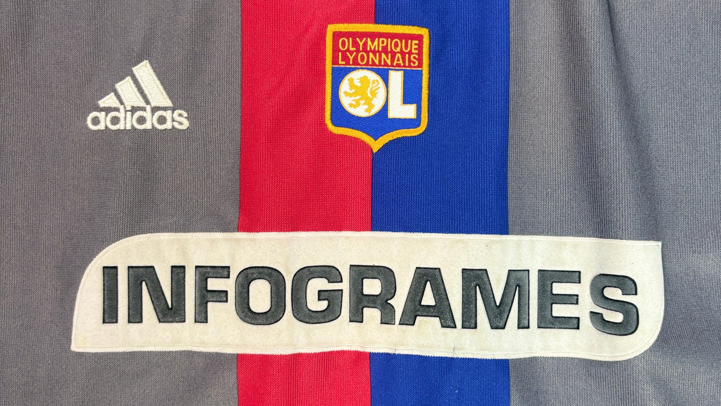 Lyon 2001/02 Home Adidas Football Shirt Extra Large