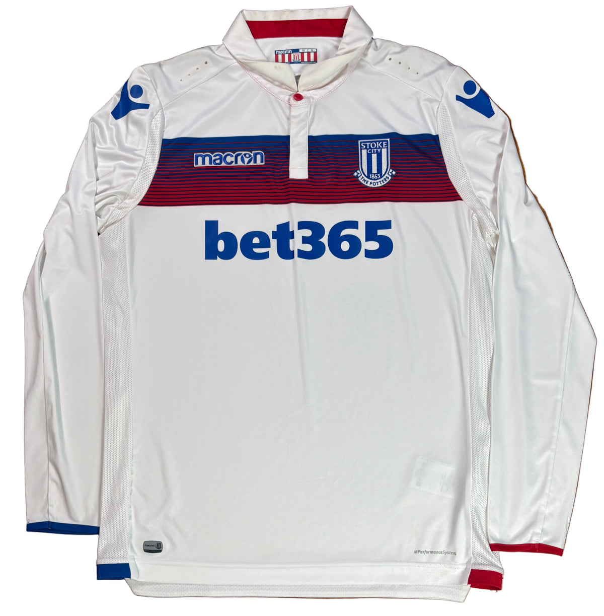 Stoke City 2017/18 Third Macron Football Shirt Extra Large
