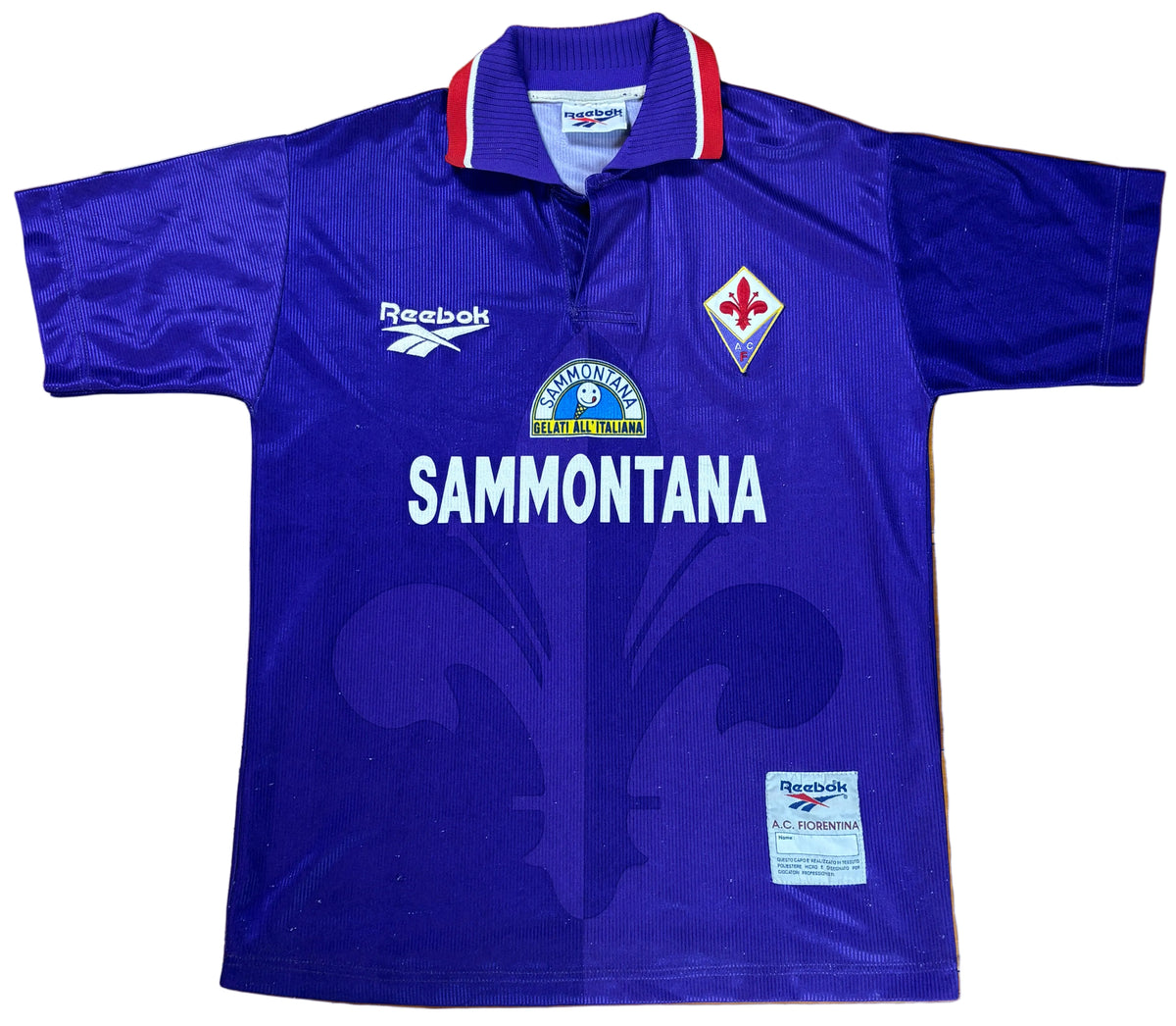 Fiorentina 1996/97 Home Reebok Football Shirt Medium