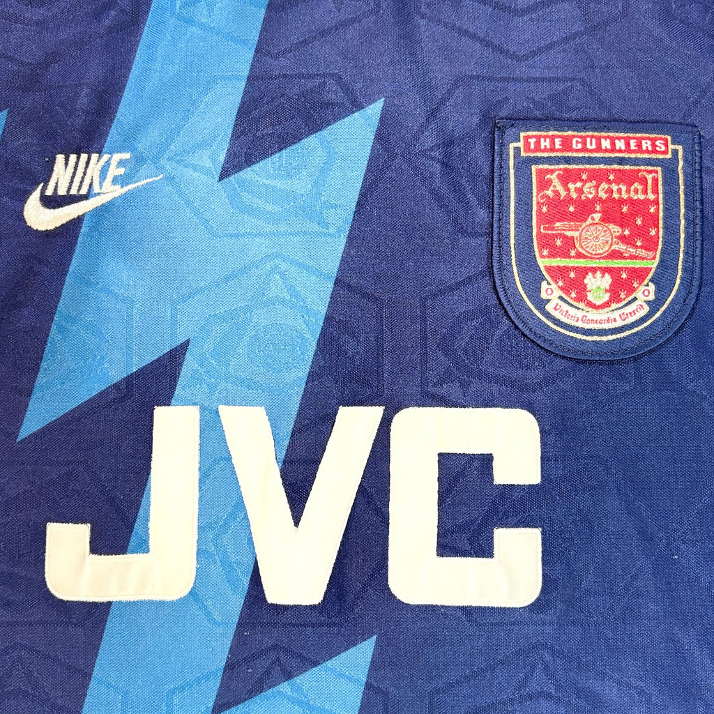 Arsenal 1995/96 Away Nike Football Shirt Extra Large Bergkamp 10