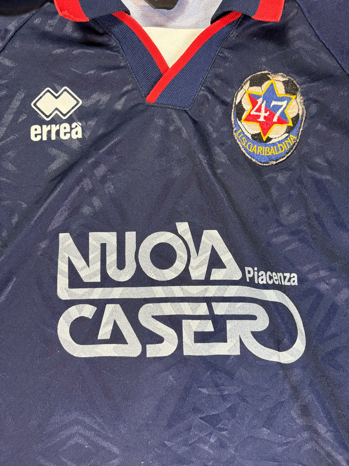 US Garibaldina 90's Home Long Sleeve Errea Football Shirt	Extra Large