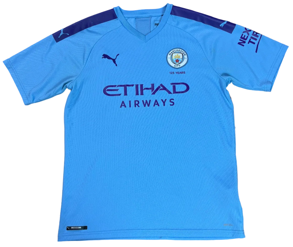 Manchester City 2019/20 Home Puma Football Shirt Large Mahrez 26