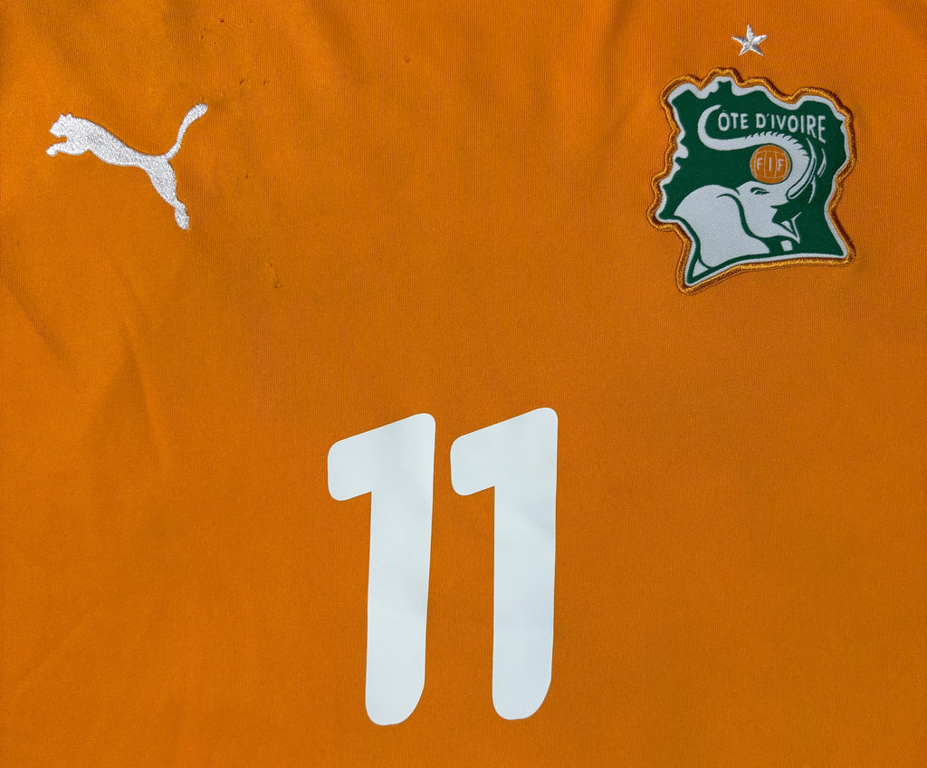 Ivory Coast 2010 Home Puma Football Shirt Large Drogba 11