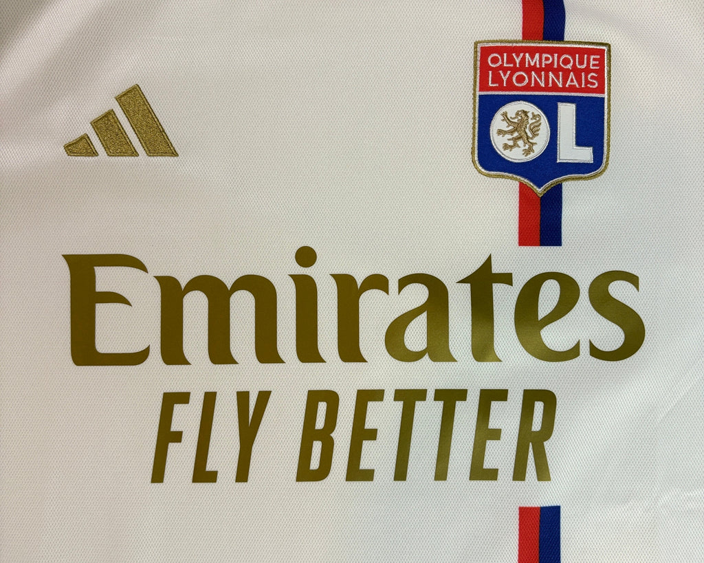 Lyon 2023/24 Home Adidas Football Shirt Medium