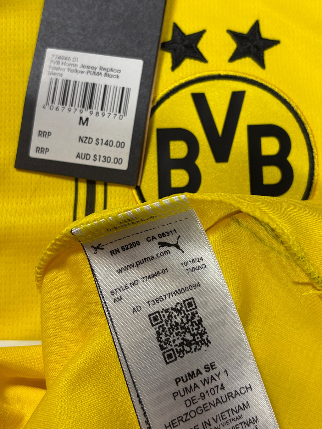 Dortmund 2024/25 Home Puma Football Shirt Medium Adeyemi 27