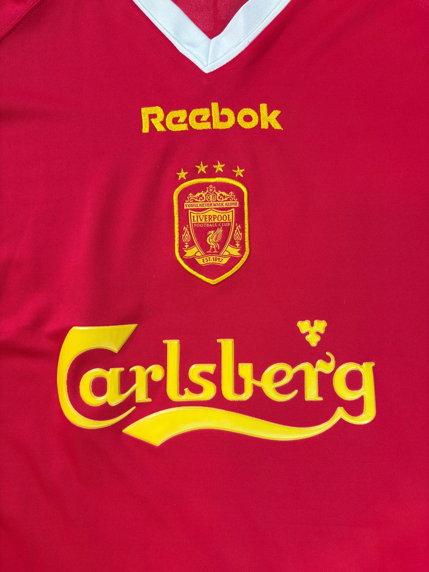 Liverpool 2001/02 Home Champions League Reebok Football Shirt Large