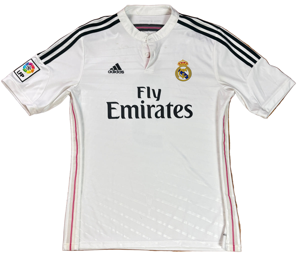 Real Madrid 2014/15 Home Adidas Football Shirt Large Benzema 9