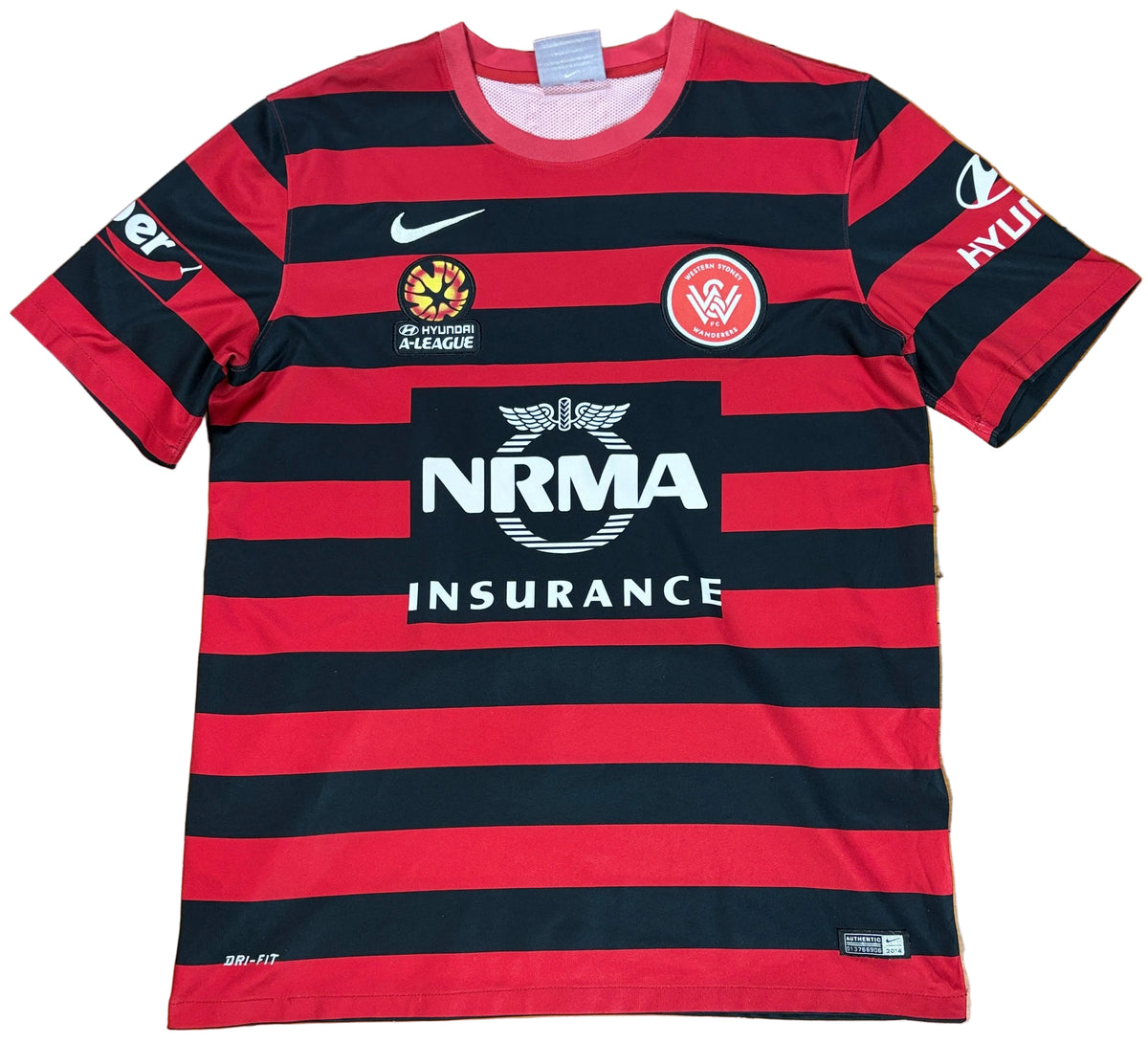 Western Sydney Wanders 2014/15 Home Nike Football Shirt Large