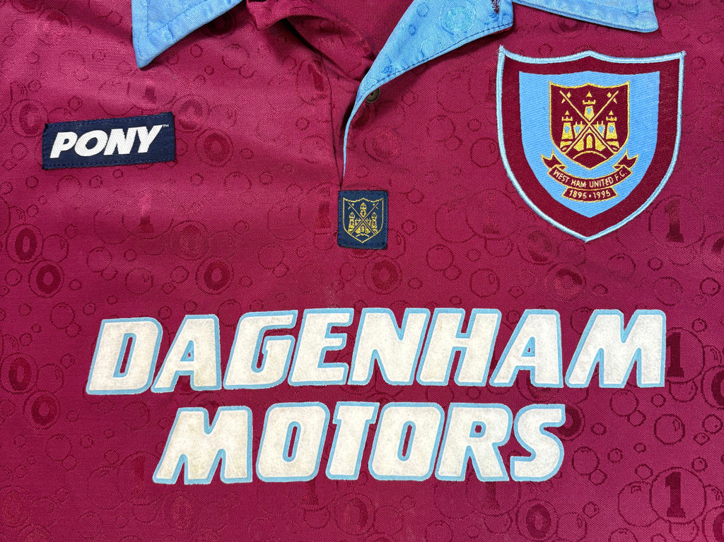 West Ham 1995/97 Home Pony Football Shirt Medium