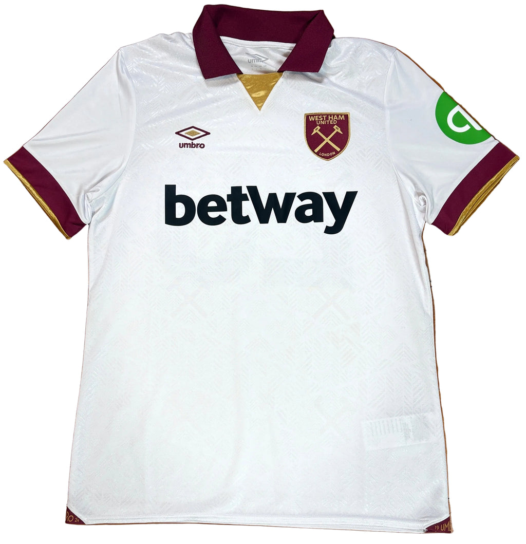 West Ham 2024/25 Away Umbro Football Shirt Large Bowen 20