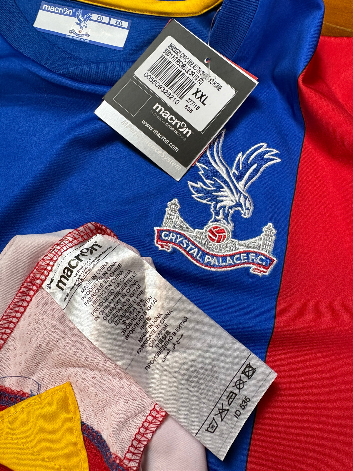 Crystal Palace 2016/17 Home Macron Football Shirt XXL Zaha 11