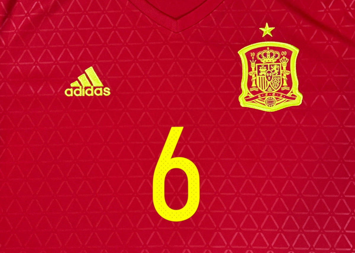 Spain 2016 Home Adidas Football Shirt Extra Large Iniesta 6