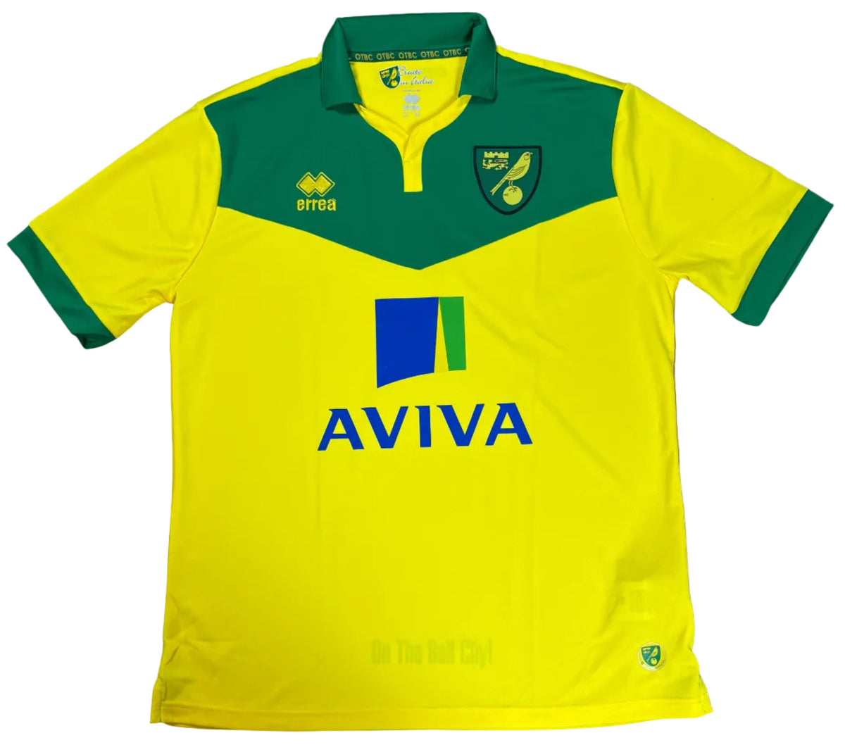 Norwich 2014/15 Home Errea Football Shirt Extra Large