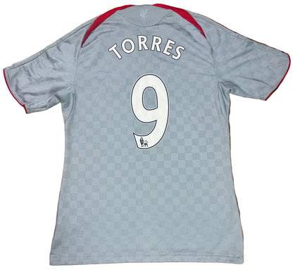 Liverpool 2008/10 Away Adidas Football Shirt Medium Torres 9