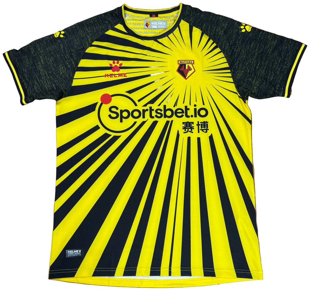 Watford 2020/21 Home Kelme Football Shirt Large