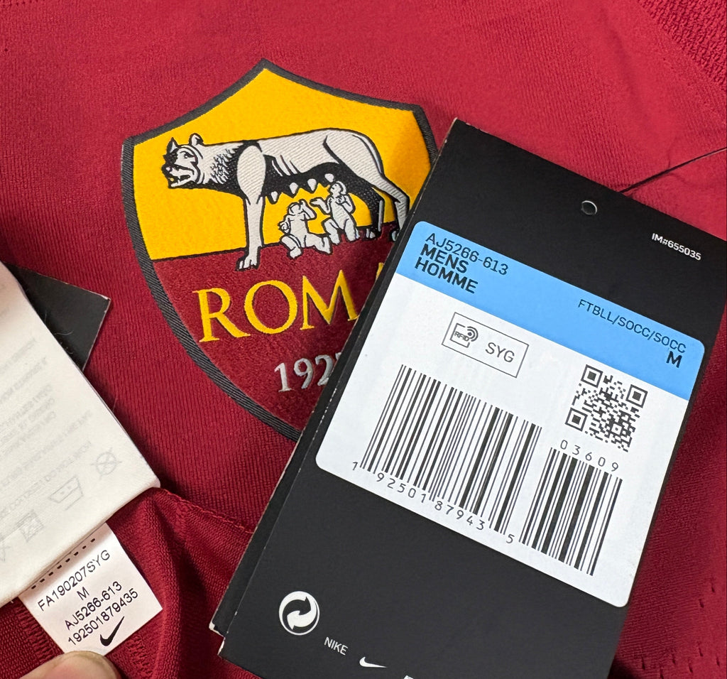 As Roma 2018/19 Home Nike Football Shirt Medium Totti 10