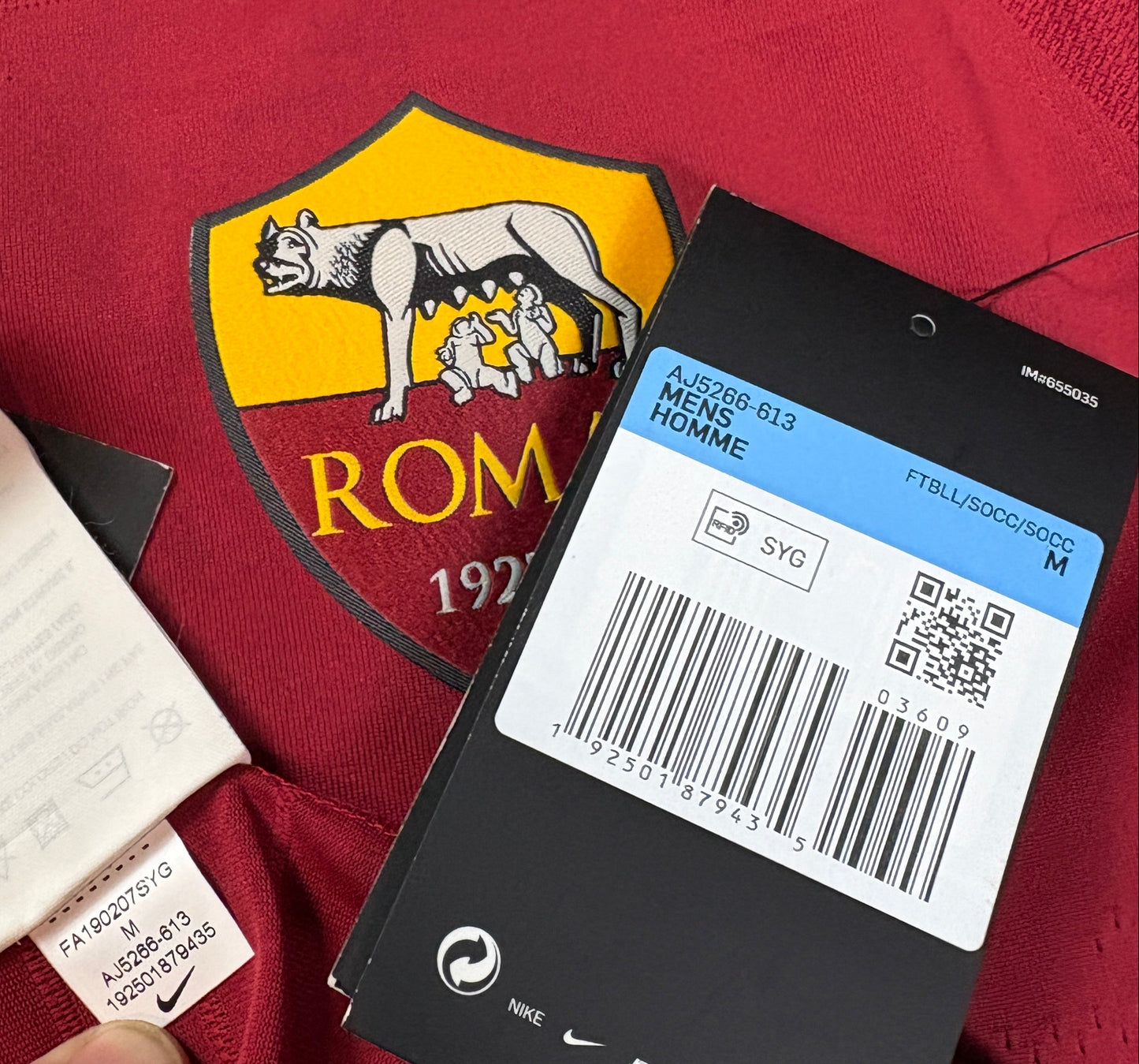 As Roma 2018/19 Home Nike Football Shirt Medium Totti 10