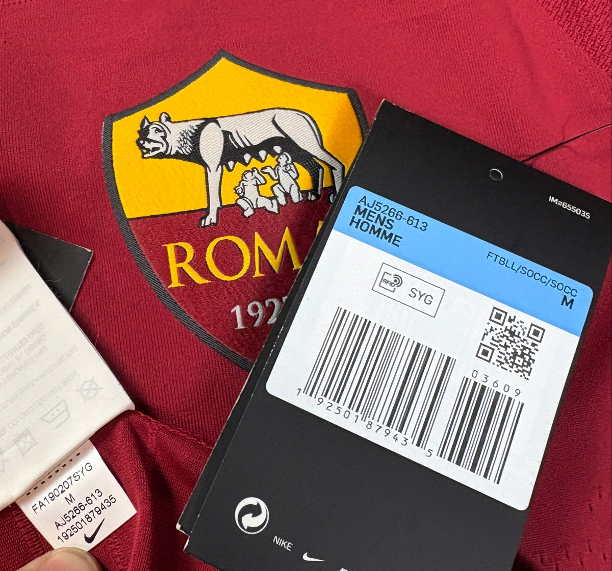 As Roma 2018/19 Home Nike Football Shirt Medium Totti 10