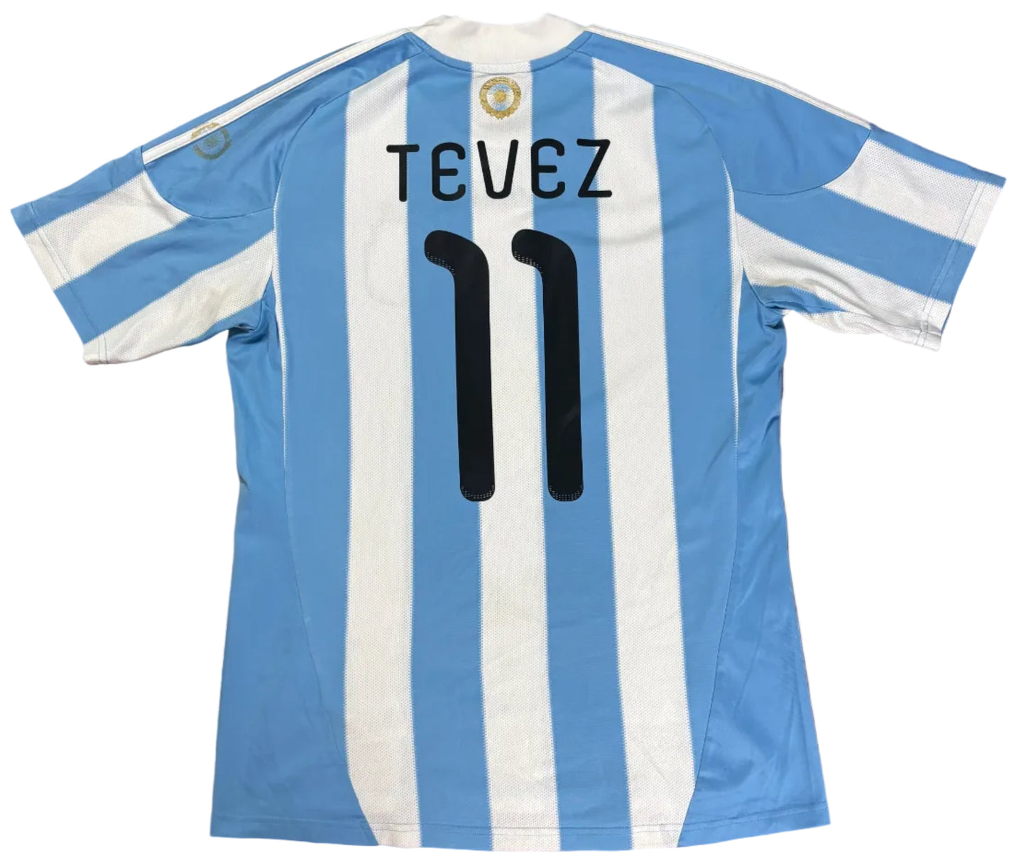 Argentina 2010 Home Adidas Football Shirt Medium Tevez 11