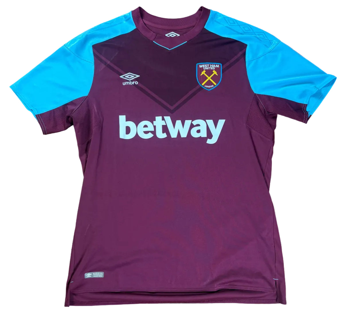 West Ham 2017/18 Home Umbro Football Shirt Extra Large