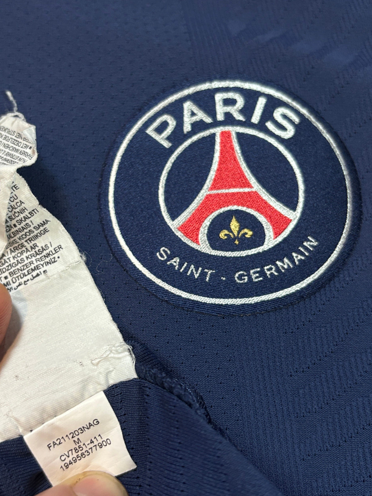 PSG 2021/22 Home Nike Football Shirt Medium Mbappe 7